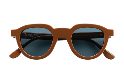 Manufacturing since 1954, Giorgio Nannini's raw textures combine with polished acetate for multi-dimensional sunglasses and spectacles from this Italian powerhouse, in a range of earthy and bright colourways. Ivo features a round lens shape with a gently angular frame front, and comes in a Caramel Brown colourway with Category 3 grey tinted lenses.