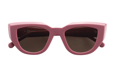 Manufacturing since 1954, Giorgio Nannini's raw textures combine with polished acetate for multi-dimensional sunglasses and spectacles from this Italian powerhouse, in a range of earthy and bright colourways. Loredana features a contemporary and angular casteye frame front with bevelled edge details, and comes in a Dark Pink colourway with Category 3 brown tinted lenses.