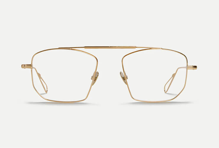 Ahlem new york eyewear with a thin, angular frame.