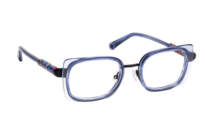 J.F.REY JF3119 JF3119 Col 2100 J.F.REY designer glasses French designer eyewear Blue acetate eyeglasses Metal and acetate frames Sculptural designer glasses Boutique optical eyewear Independent eyewear Australia